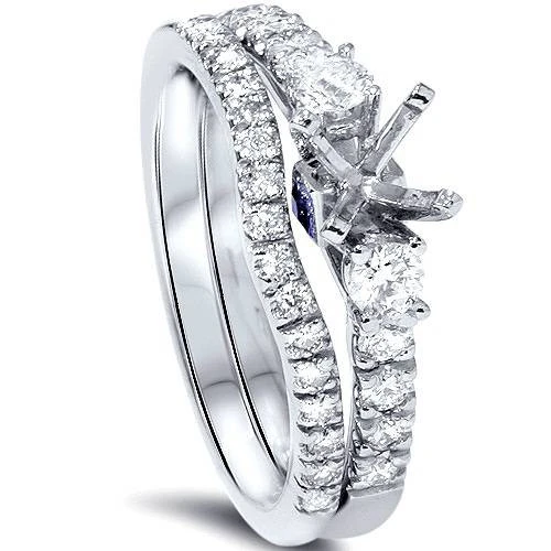 1/2ct Diamond Engagement Ring Setting Set 950 Platinum (G-H, SI)