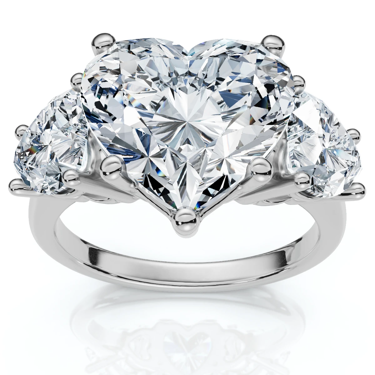 Certified 5Ct Heart Shape Diamond Engagement Ring 14k Gold or Platinum Lab Grown (F-G, VS)
