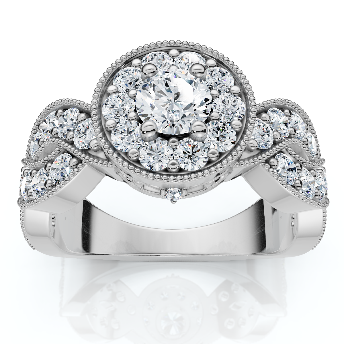1Ct TW Wendy Diamond Engagement Ring 10k Gold Lab Grown (E-F, VS)