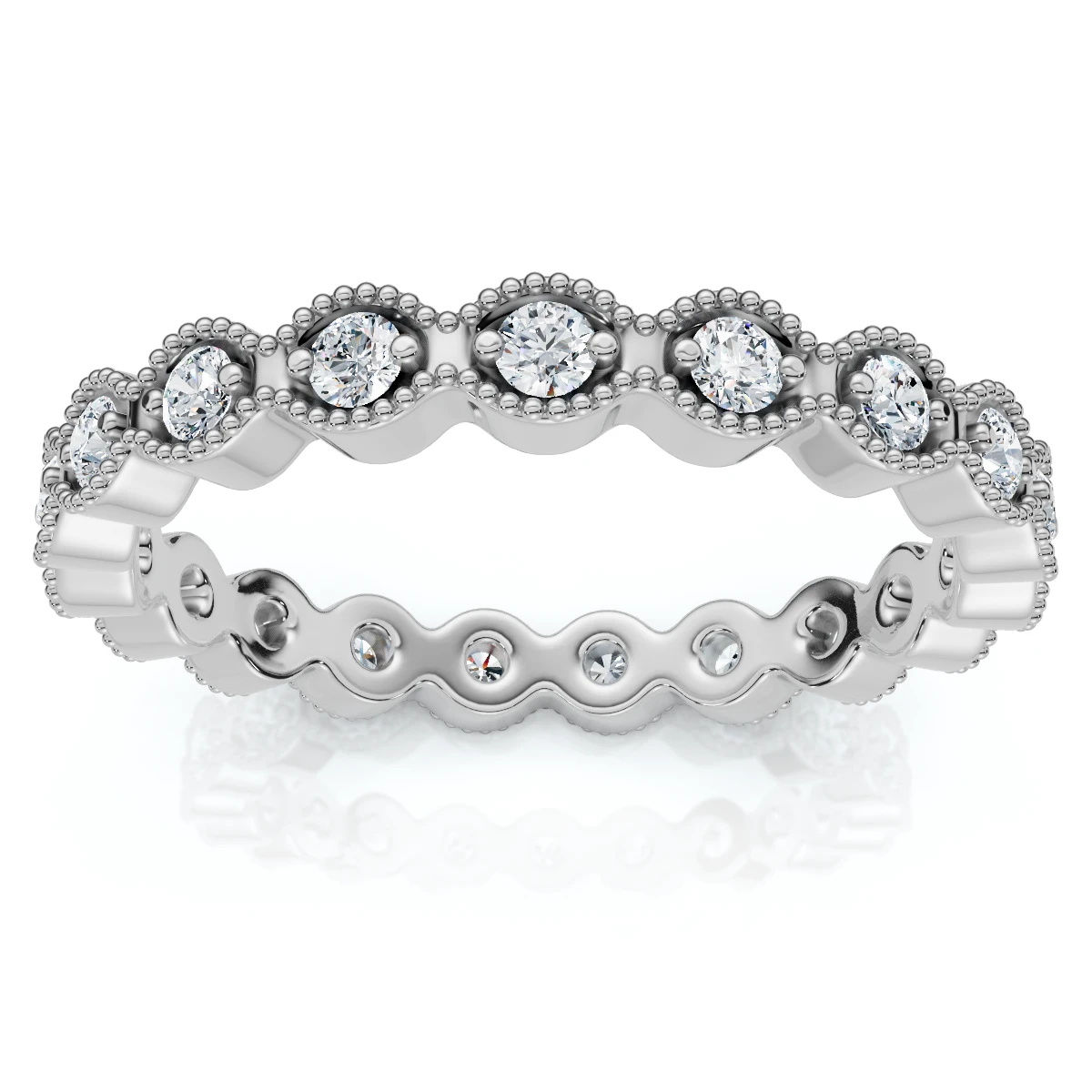 1/3Ct Diamond Aria Eternity Wedding Ring 10k Gold Lab Grown (E-F, VS)