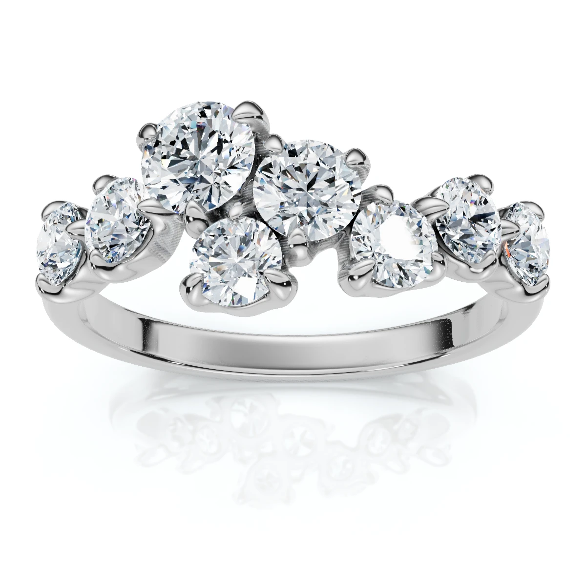 1.00Ct Diamond Constellation Wedding Anniversary Ring 14k Gold or Pt Lab Grown (E-F, VS)
