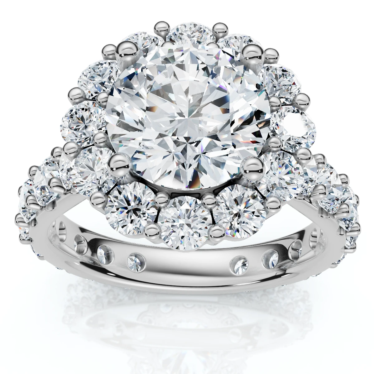 Certified 4 1/2Ct Diane Diamond Engagement Ring 14k Gold or Platinum Lab Grown (E-F, VS)