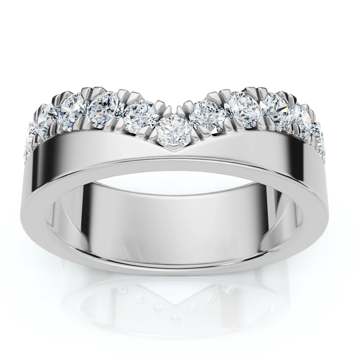 3/4Ct Diamond Kai Wedding Stackable Guard Ring 14k Gold or Platinum Lab Grown (E-F, VS)