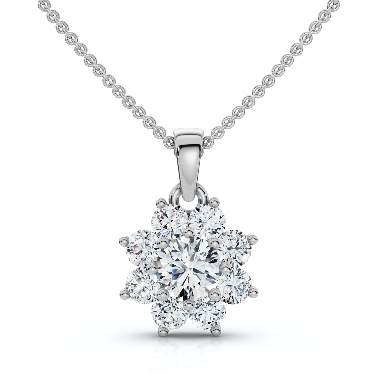 1/2Ct Lexi Diamond Pendant 14k Gold 18" Necklace Lab Grown EF/VS (E-F, VS)