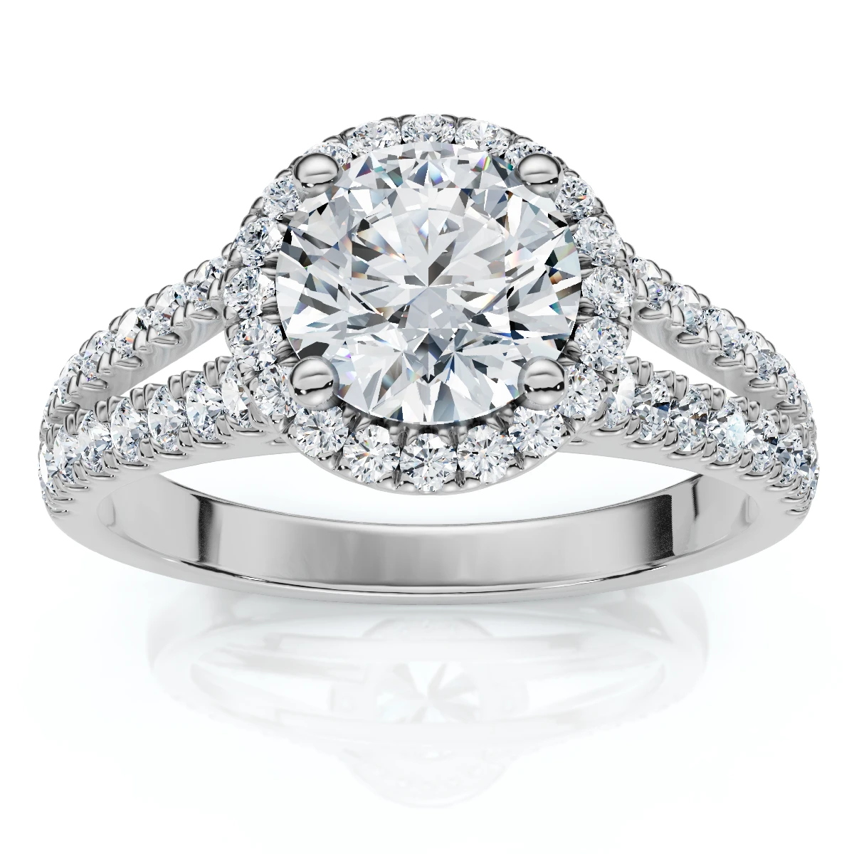 1 1/5Ct Divine Diamond Engagement Ring 14k Gold or Platinum Lab Grown (E-F, VS)