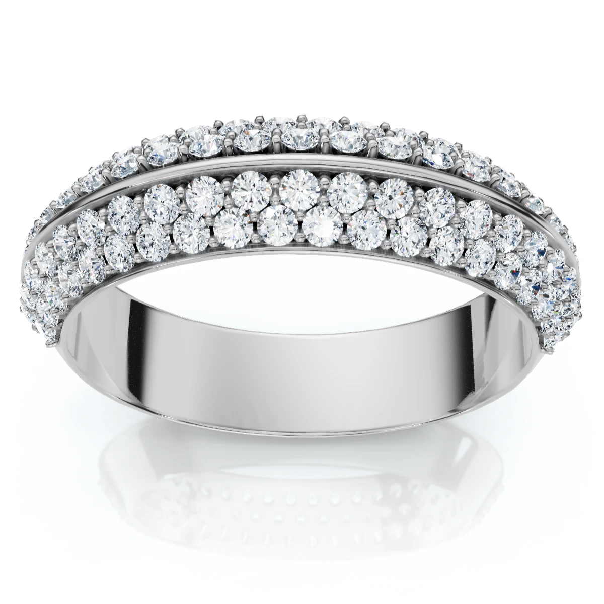 1/2Ct Kayle Diamond Wedding Band 14k Gold or Platinum Lab Grown (F-G, VS)