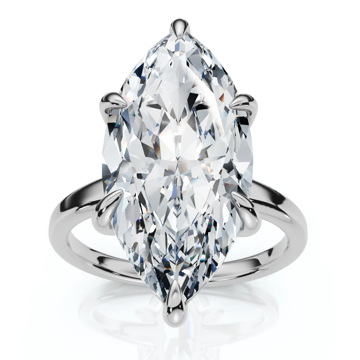 Certified 5Ct Kelly Marquise Solitaire Engagement Ring 14k Gold or Pt Lab Grown (E-F, VS)
