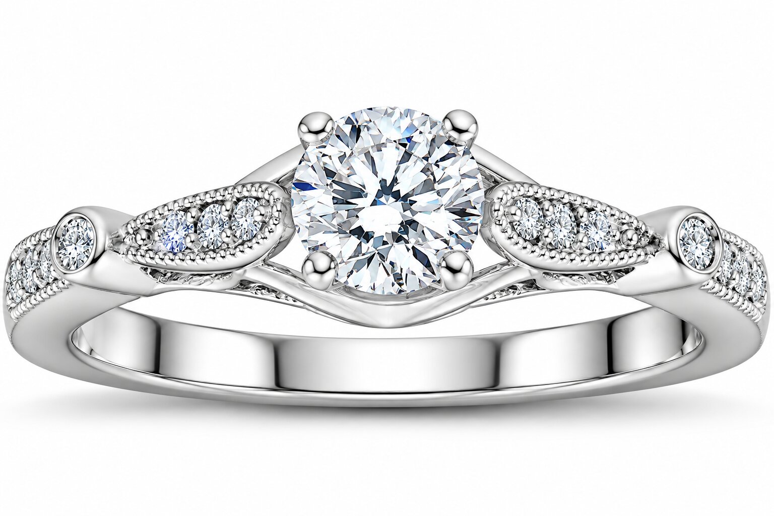 5/8ct Diamond Vintage Engagement Ring 950 Platinum (G-H, VS)