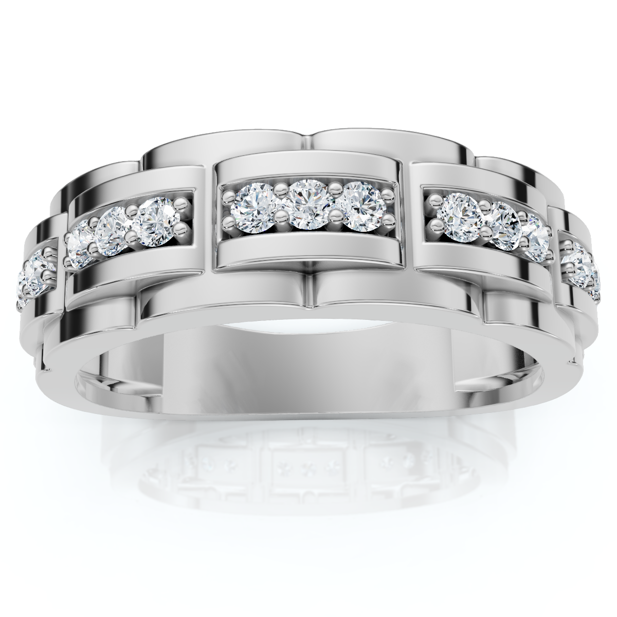 Men's 1/3Ct Diamond Lab Grown Wedding Anniversary Ring Gold (F-G, VS)