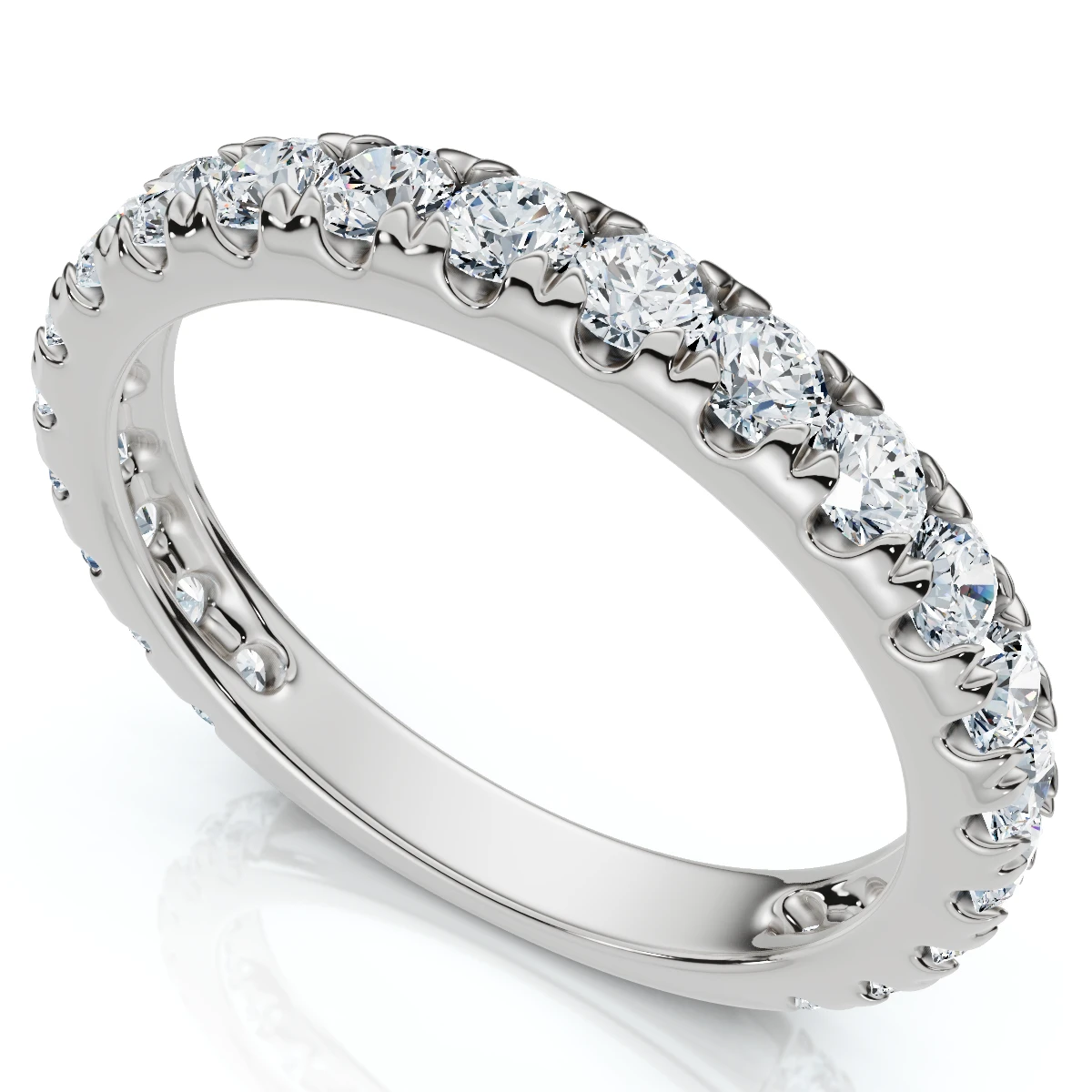 .84Ct Women's Diamond 3/4 Eternity Wedding Ring 14k Gold Lab Grown (F-G, VS)