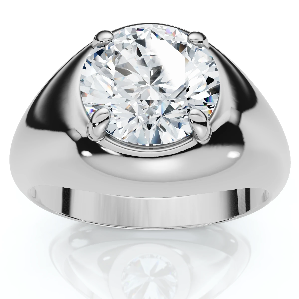 Ceritified Men's 3Ct Diamond Wedding Anniversary Ring Gold Lab Grown (F-G, VS)