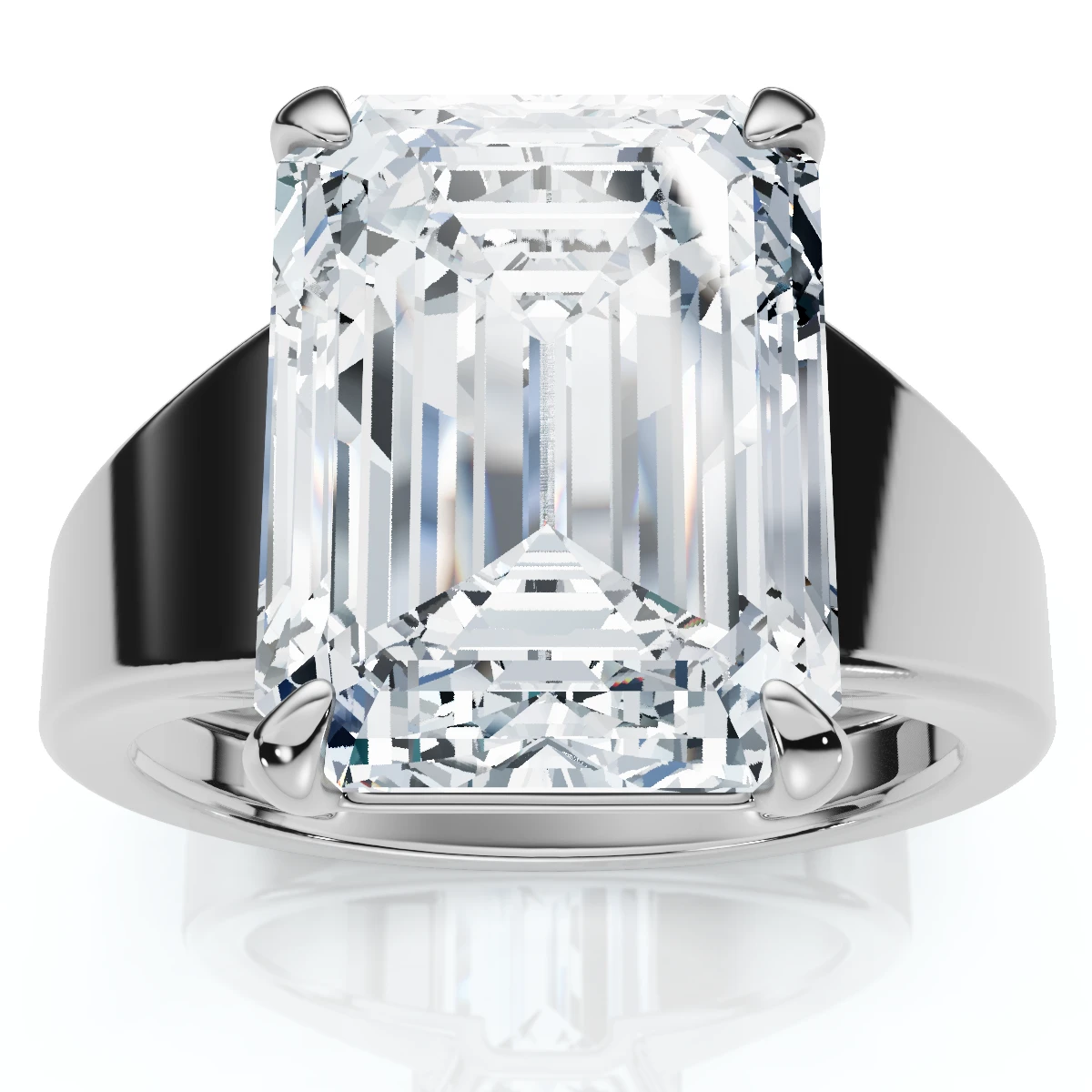 Certified 6Ct Emerald Cut Stephanie Diamond Engagement Ring 14k Gold Lab Grown (F-G, VS)