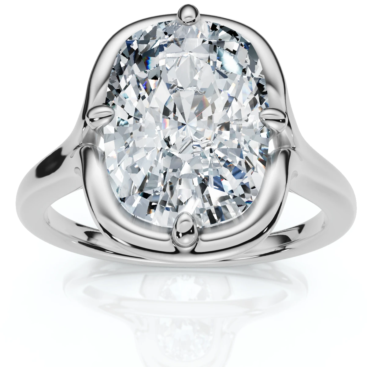 Certified 3Ct Sylva Elongated Cushion Diamond Engagement Ring 14k Gold Lab Grown (F-G, VS2-SI1)