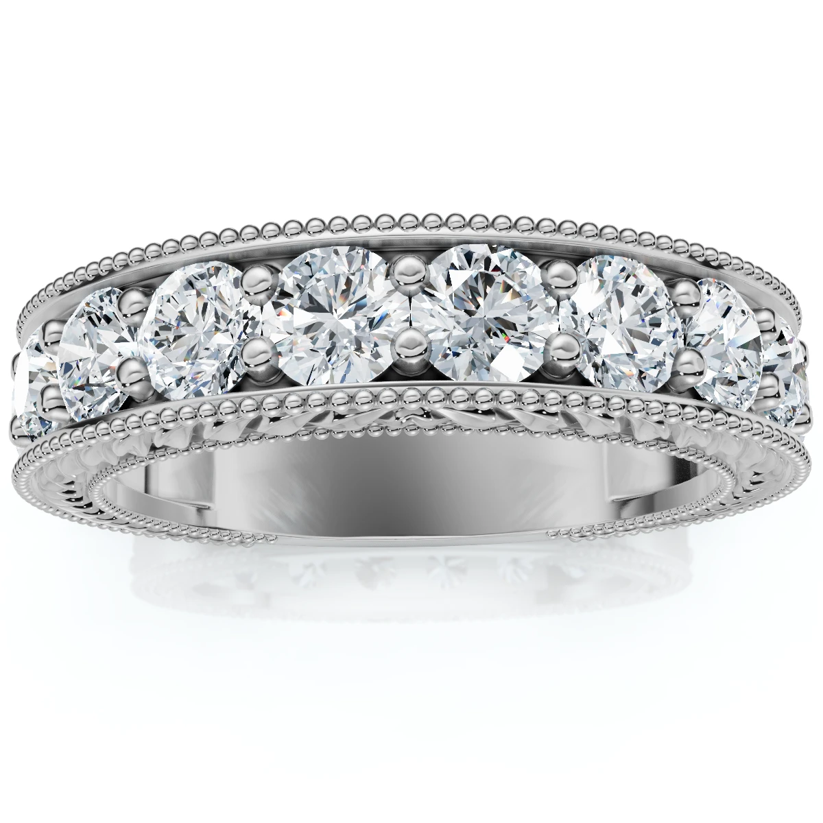 1Ct Heather Diamond Vintage Wedding Ring 10k Gold Lab Grown (E-F, VS)