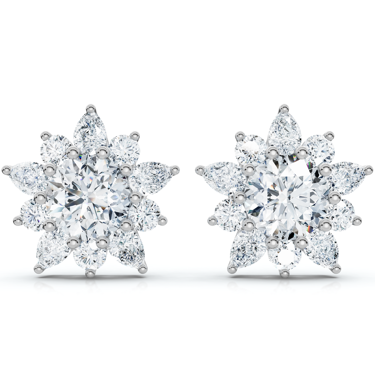 Certified 6 1/2 Cttw Amanda Lab-Grown Diamond Earrings in 10K Gold (F-G, VS2-SI1)