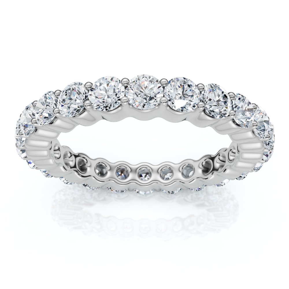 1 1/2ct Diamond Eternity Ring 14K White Gold (G-H, I1)
