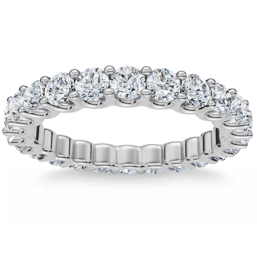 1/2 cttw Diamond Eternity Ring U Prong 14k White Gold Wedding Band