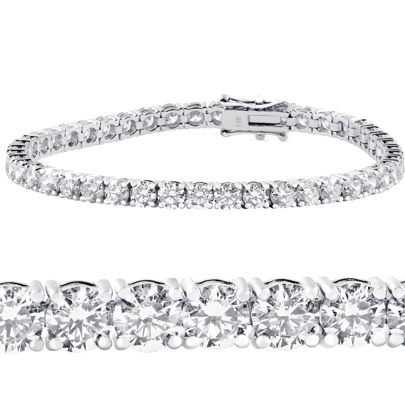 Two-Row Diamond Bracelet [SB977] | USA Jewels