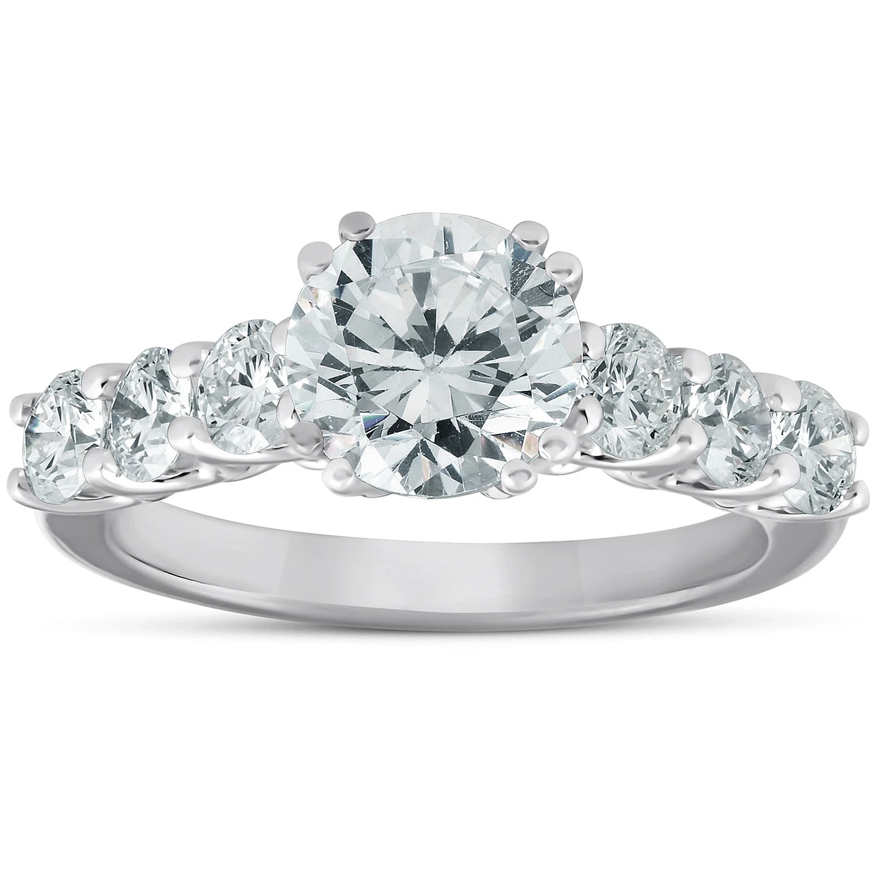2 Ct Diamond Engagement Ring 14k White Gold Lab Grown (F-G, VS)