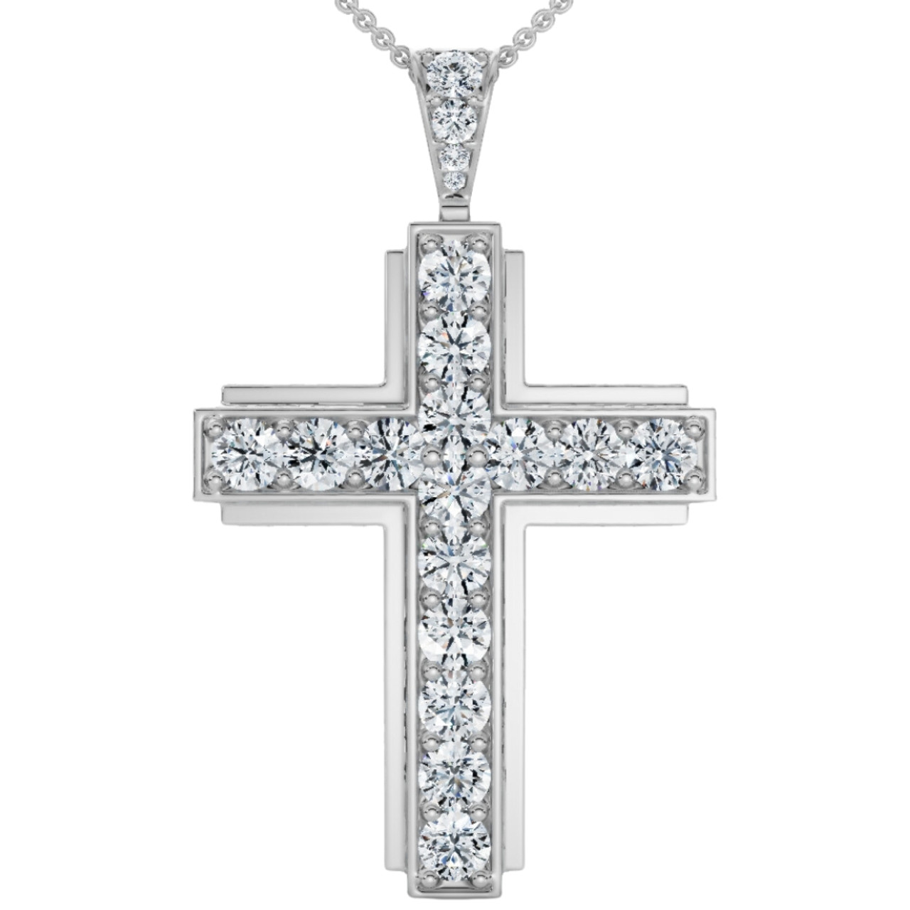 Men's Diamond Cross Necklace