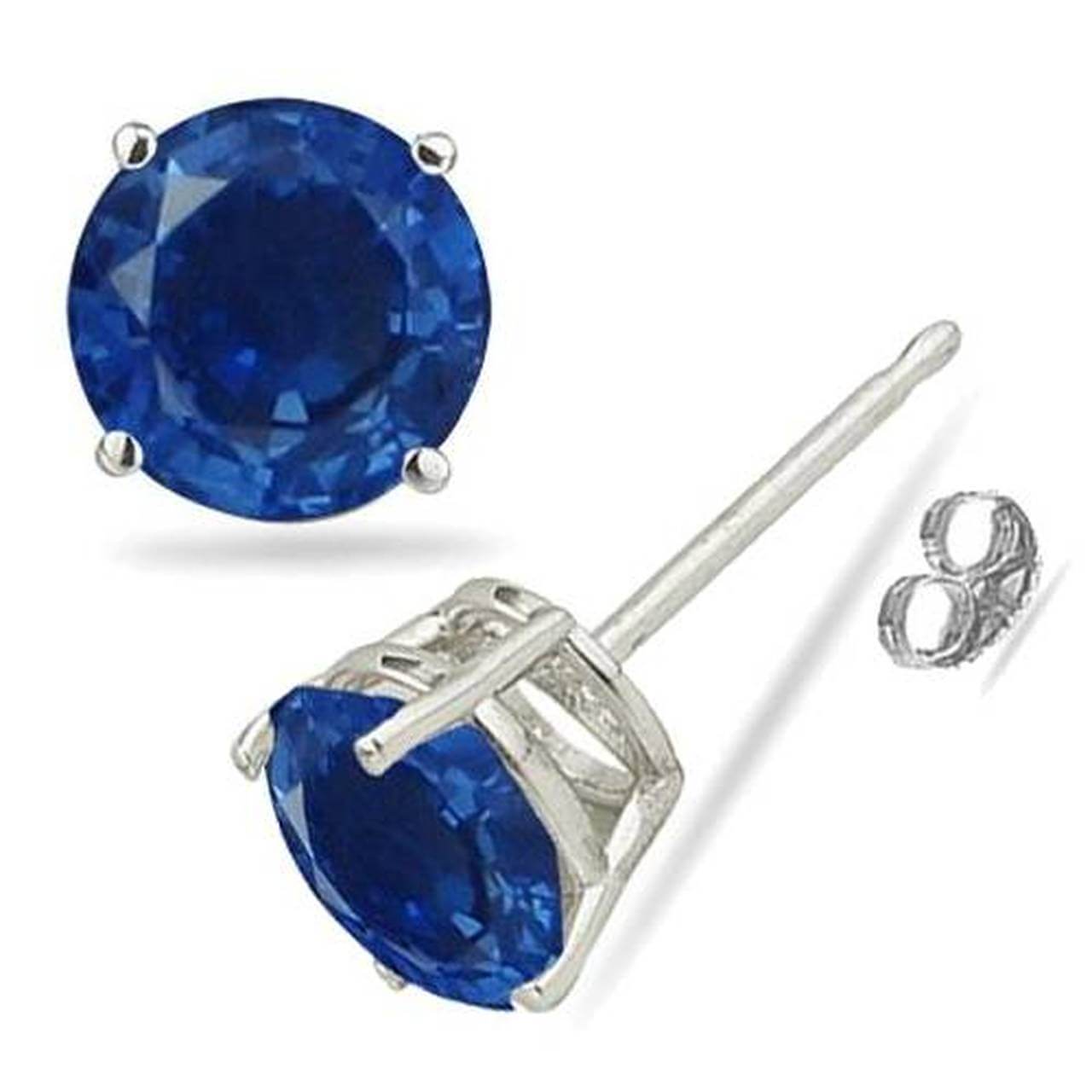 blue sapphire stud earrings