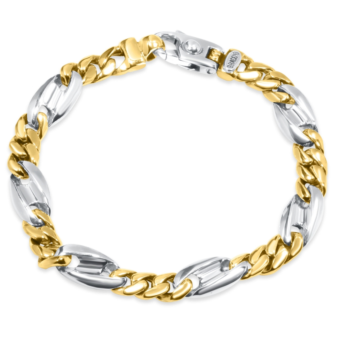 New Jewelry Trends 2024 Trends To Look Out For Pompeii3 Com   Figaro Link Two Tone Bracelet 