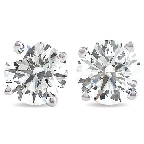 4ct moissanite screw back studs 14k white gold from Pompeii3