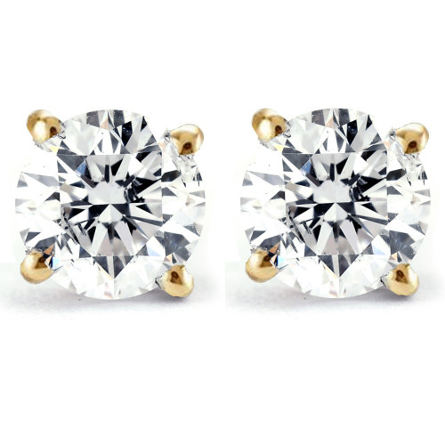 1/3 ctw 14k White Gold Diamond Stud Earrings (K-L, I2-I3)