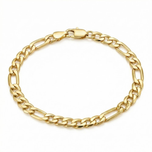 14k Yellow Gold-filled Figaro Link Bracelet (8.5 inch)
