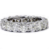 5ct Prong Diamond Eternity Ring 14K White Gold Wedding Band (I-J, I2-I3)