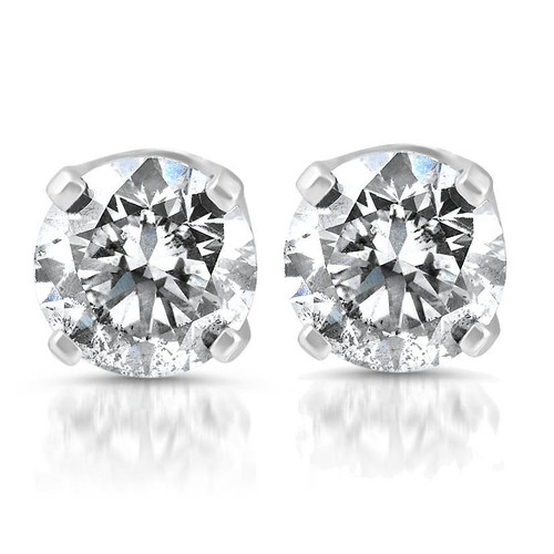 1/4ct natural diamond stud earrings 14k white gold from Pompeii3