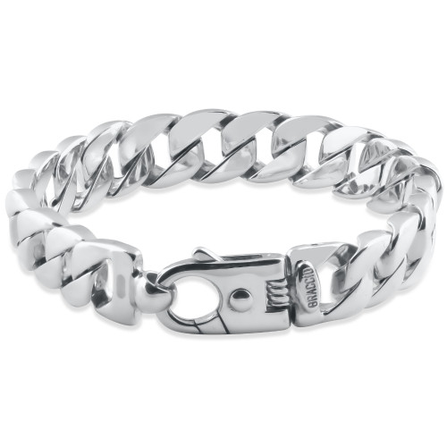 Platinum Handmade 10.5mm Curb Link Bracelet for Men