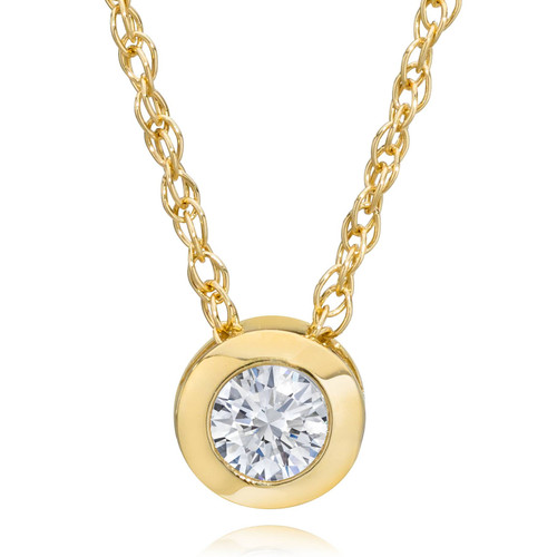 3/4 Ct. Diamond Panda Coin Necklace 14K Yellow Gold 18