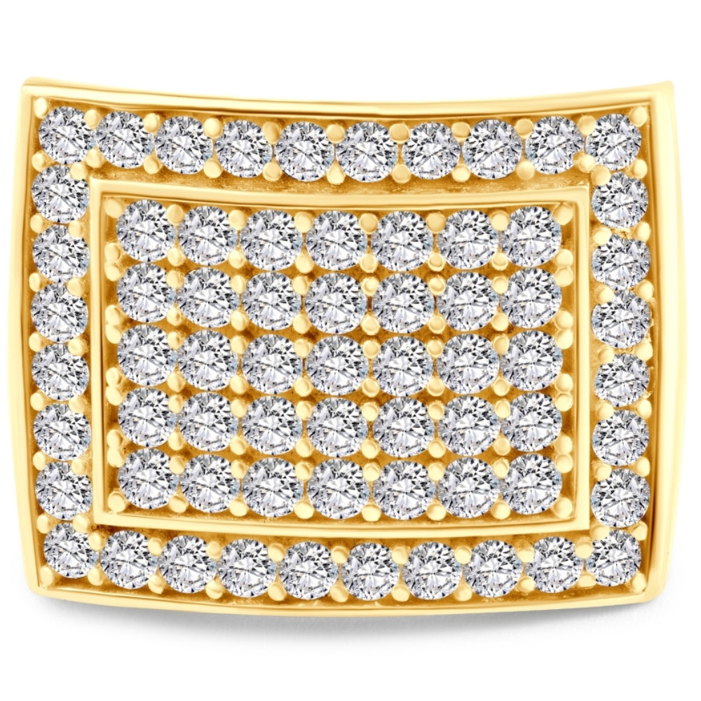 3Ct Men's Diamond Ring in 10k Gold Lab Grown (F-G, VS)