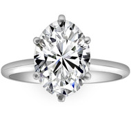 Certified 2.18CT Platinum Oval Diamond Engagement Ring Lab Grown (G-H, VS)