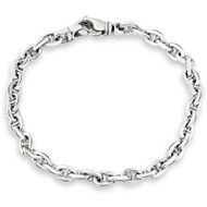 22 Gram Solid 18k White Gold Bracelet Men's 5.5mm Anchor Link Chain