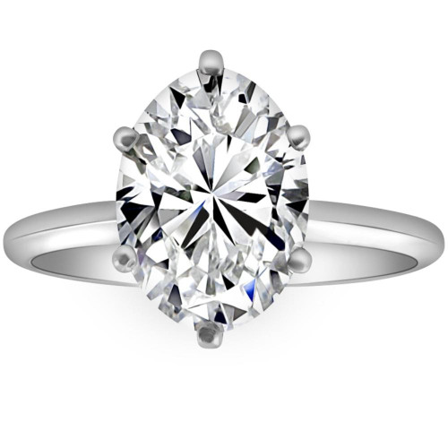Certified 1-5Ct Oval Diamond Solitaire Engagement Ring Gold Platinum Lab Grown