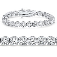 19.00Ct Diamond 21 Gram Tennis Bracelet 14k White Gold 7" Lab Grown (F-G, VS)