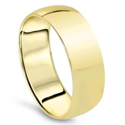 14k yellow gold 7mm comfort fit mens wedding band from Pompeii3