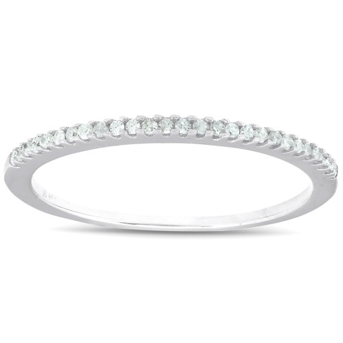 1/10CT Diamond Ring 14K White Gold