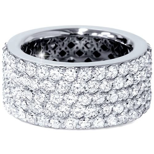 5 ct Pave Diamond Eternity Ring 14k White Gold