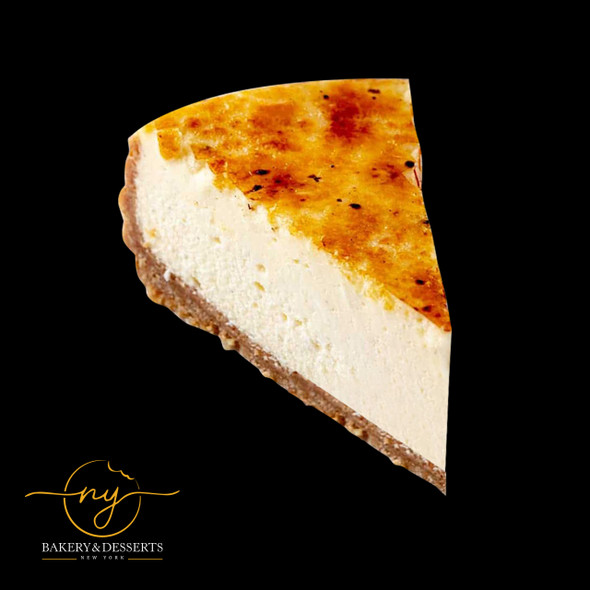 Creme Brulee Cheesecake Slice with Whipped Cream