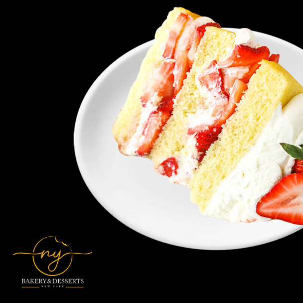 Strawberry Shortcake Slice with Whipped Cream