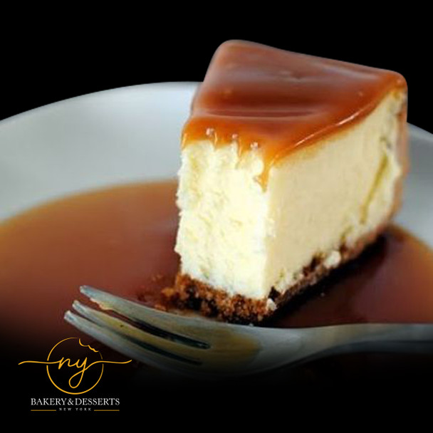 Caramel Cheesecake Slice with Whipped Cream