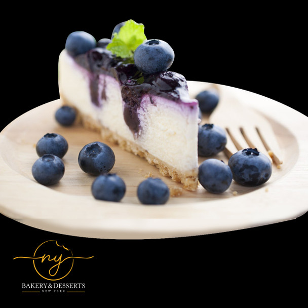 Blueberry Cheesecake Slice with Whipped Cream