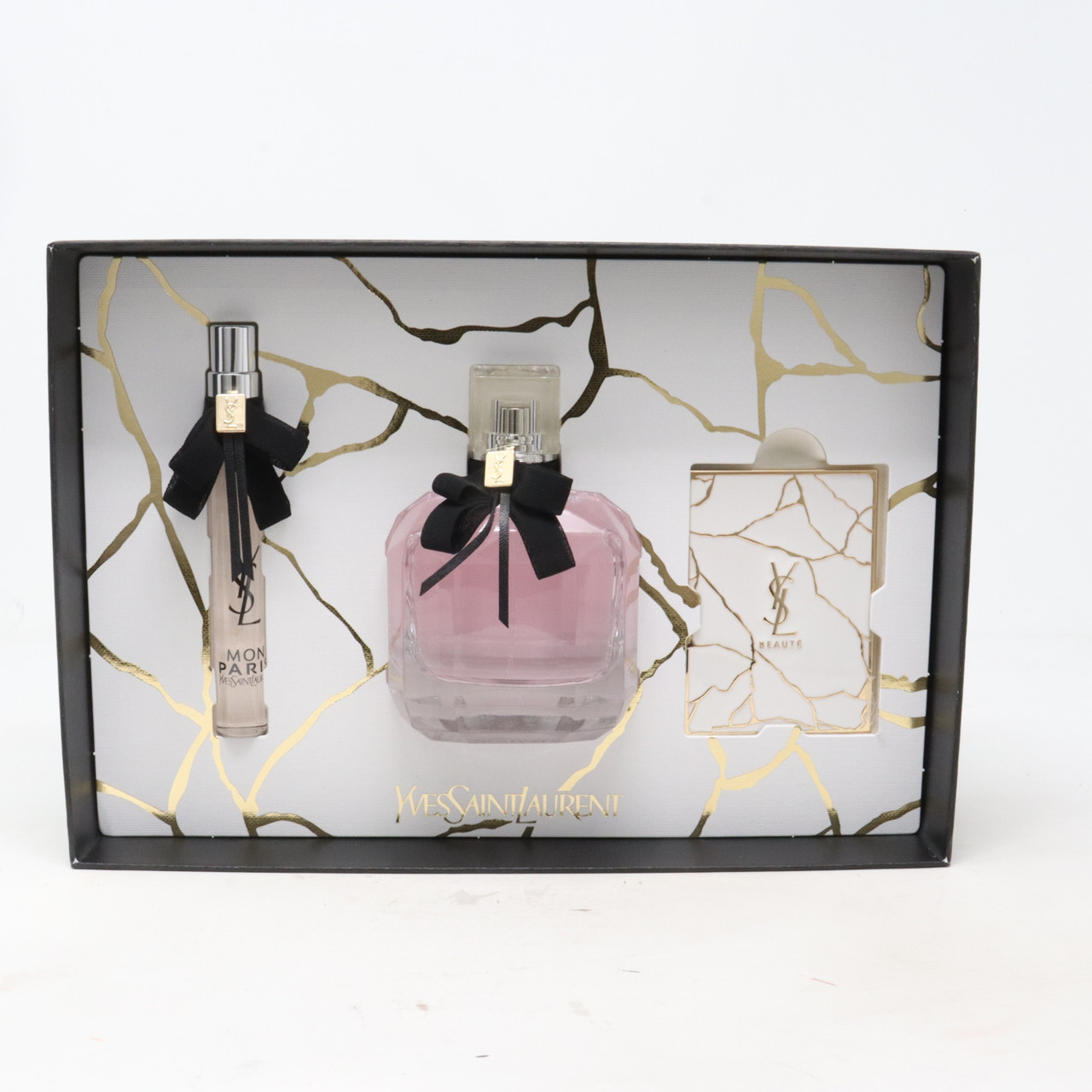 Yves Saint New Pcs 3- / With Set Paris Box Parfum De Laurent Mon Eau