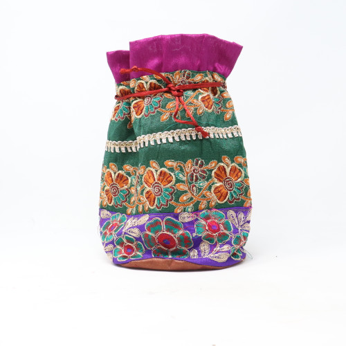 Embroidered Pouch (Bronze Bottom)