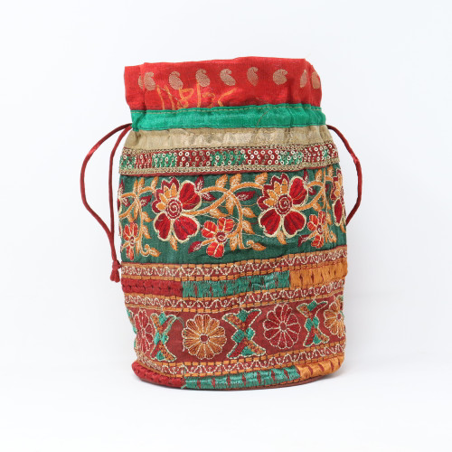 Embroidered Pouch (Bronze Bottom)