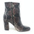 Dannia Dark Brown Snake Print Leather Boots