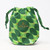 Green Print Drawstring Pouch